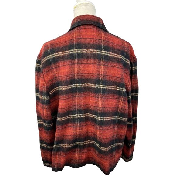 Vintage 90s Evan-Picone Jacket Women's Size 18 Plaid Wool Blend SnapUp For Fall - Picture 2 of 11